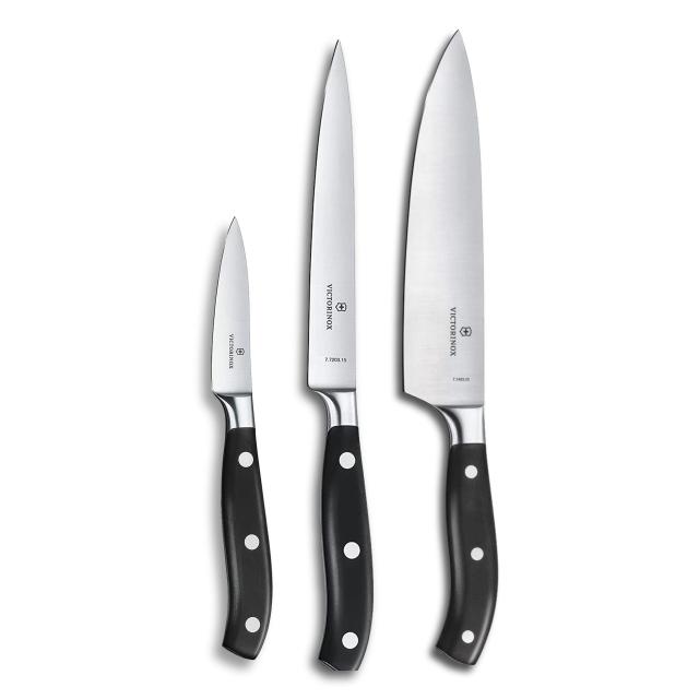 VICTORINOX(ビクトリノックス) シェフセット プロ仕様の包丁セット 3本セット ブラック プレミアムクラスの重厚感と鋭い切れ味が特徴 グ