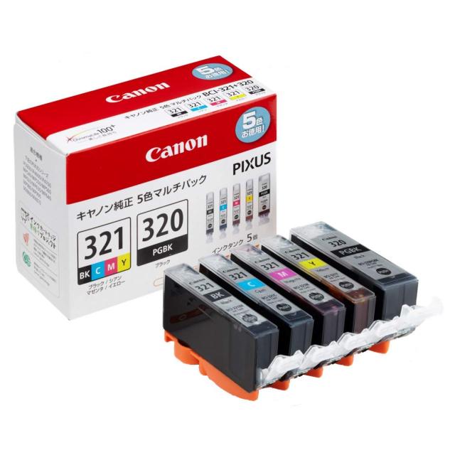 Canon インクタンク BCI-321(BK/C/M/Y)+BCI-320 マルチパックの通販は 6,594円