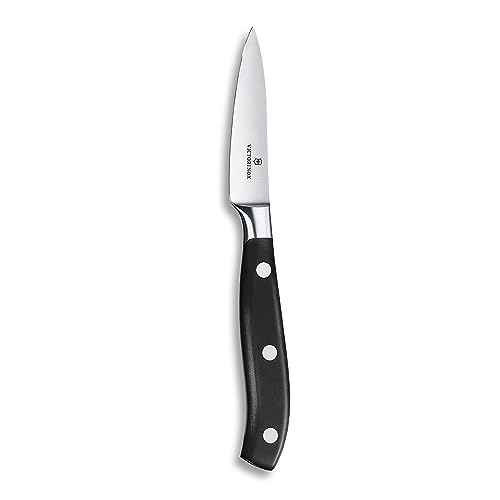 VICTORINOX(ビクトリノックス) パーリングナイフ プロ仕様の果物ナイフ 8cm ブラック バゲットや食パンをきれいに切り分けられるパン切り