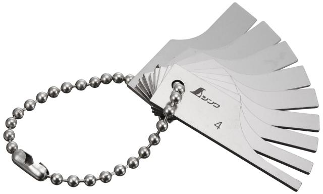 シンワ測定(Shinwa Sokutei) ルート間隔測定ゲージ 4-12mm 9枚組 97786 シルバー