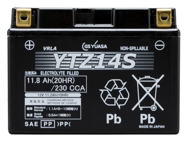 GS YUASA [ ジーエスユアサ ] シールド型 バイク用バッテリー [ 液入充電済 ] YTZ14S