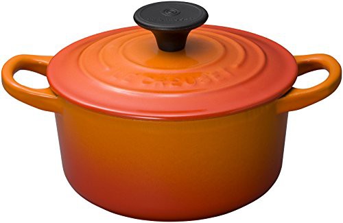 ル・クルーゼ(Le Creuset) 鋳物 ホーロー 鍋 ココット・ロンド 14 cm オレンジ ガス IH オーブン 対応 【日本正規販売品】