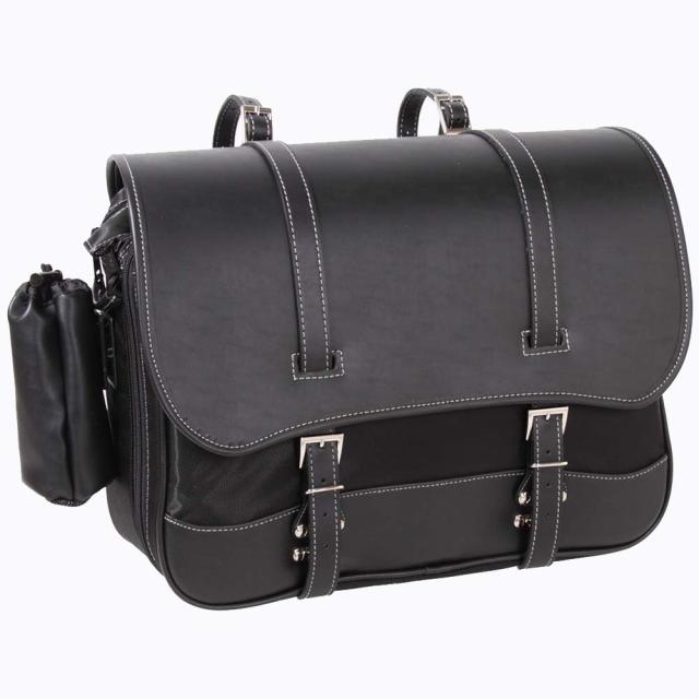 DEGNER(デグナー) アジャスターナイロンサドルバッグ PVC(合成皮革)・ナイロン 32x42x15~20cm ブラック NB-42
