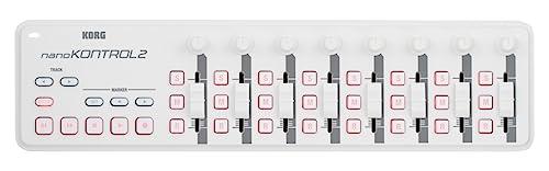 KORG(コルグ) 定番 USB midi制御装置 nanoKONTROL2 WH 白いこと 快い音仕立て上げる DTM パウダーコンパクト腹積もりで持っていくに至適 すぐに始められるソ