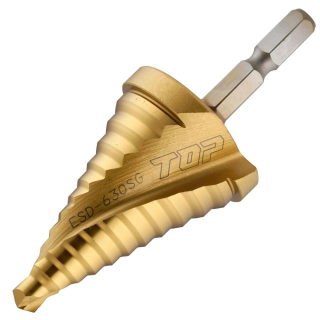 トップ (TOP) 電動ドリル用 六角シャンク スパイラルステップドリル 6~30？ チタンコーティング ESD-616SG 燕三条 日本製 16,531円