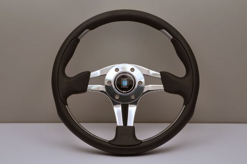 NARDI(ナルディ) NARDI 4(FOUR) METAL ブラックレザー/ポリッシュスポーク 350mm ステアリング N830 N830の通販は