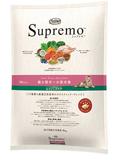 Nutro ニュートロ シュプレモ 超小型犬~小型犬用 エイジングケア 6kg ドッグフード【シニア/自然素材/着色料 無添加/消化に良い/大容量/