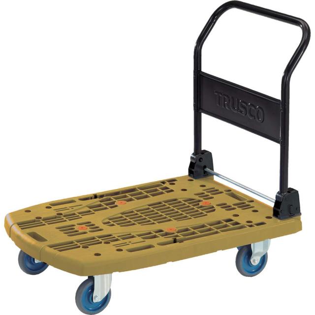TRUSCO(トラスコ) カルティオビッグ 折畳 900×600 オリーブ MPK-906-OG 台車 折りたたみ 軽量 静か 静音