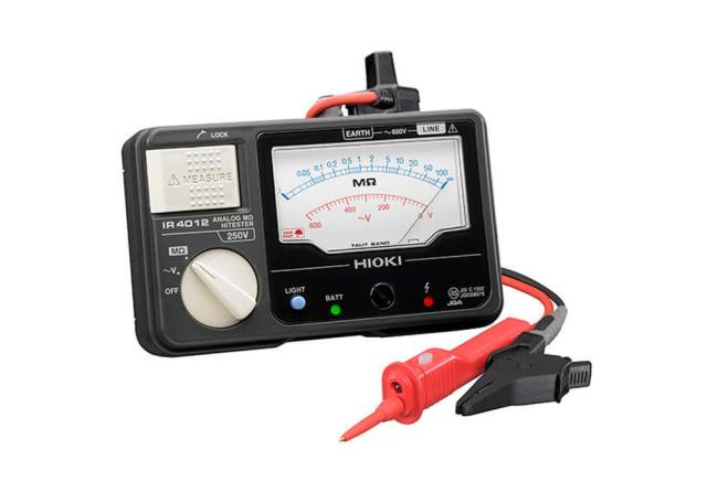 HIOKI (日置電機) 絶縁抵抗計 IR4012-11 アナログメグオームハイテスタ スイッチ付きリードセット L9788-11 付属品 JIS認証 日本製 定格
