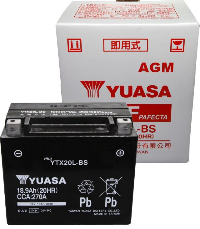 TAIWAN YUASA [ 台湾ユアサ ] シールド型 バイク用バッテリー YTX20L-BS