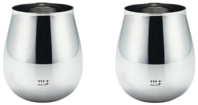 ヨシカワ(Yoshikawa) ワインタンブラー シルバー 430ml 2pcs 磨き屋シンジケート YJ1998