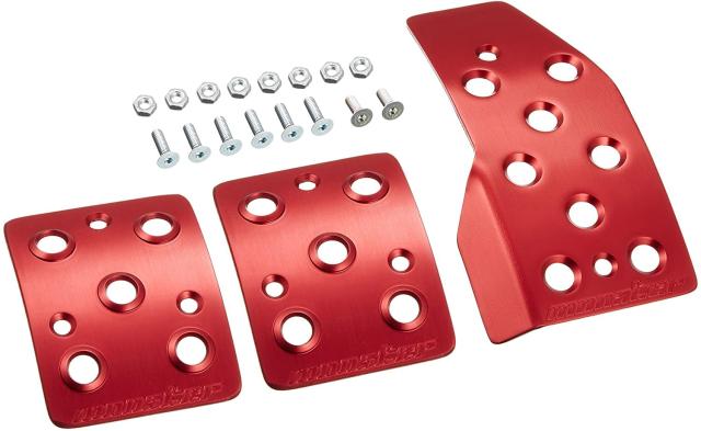 MONSTER SPORT スポーツドライビングペダルカバー レッド アルマイト スイフトスポーツ[ZC32S]/スイフト[ZC72S/ZD72S] MT車用 〔ZC32 MT