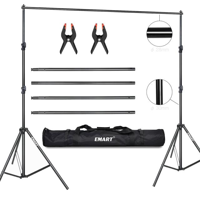 EMART 背景スタンド 280x300cm 高さ、幅調節可能 撮影スタンド 撮影用 背景スタンドセット グリーンバックスタンド 写真撮影用 人物 商品