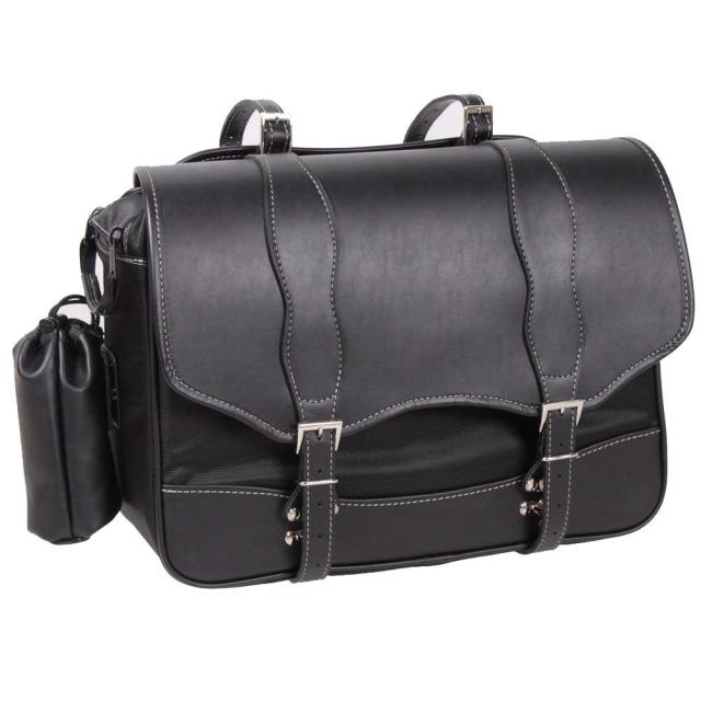 DEGNER(デグナー) ナイロンサドルバッグ PVC(合成皮革)・ナイロン ブラック 縦33x横42x高さ16cm NB-100