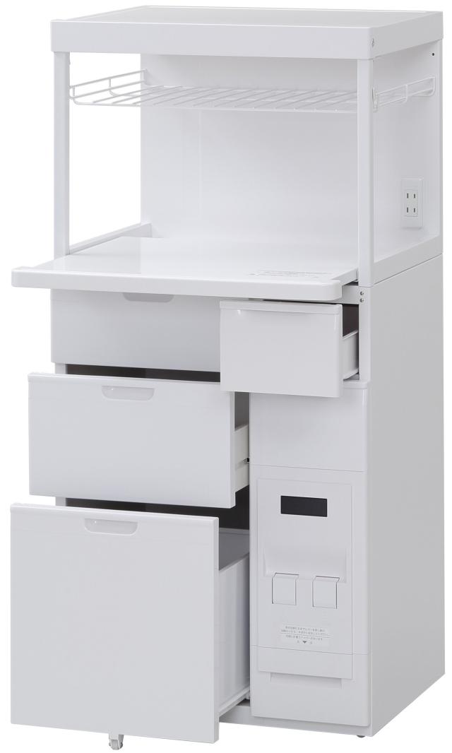 エムケー レンジ台 『キャビー』 計量米びつ付(容量12kg) 日本製 CB-338W