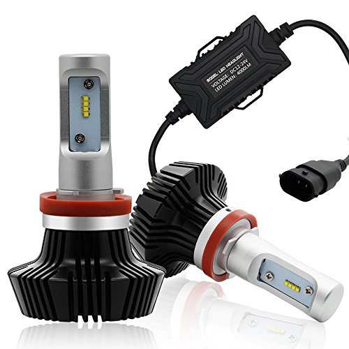 Autofeel【正規品】 ヘッドライト LED H8/H9/H11/H16兼用 6500K 8000LM DC12-24V ドライバーユニット搭載モデル 5年保証 車検対応 ホワイの通販は