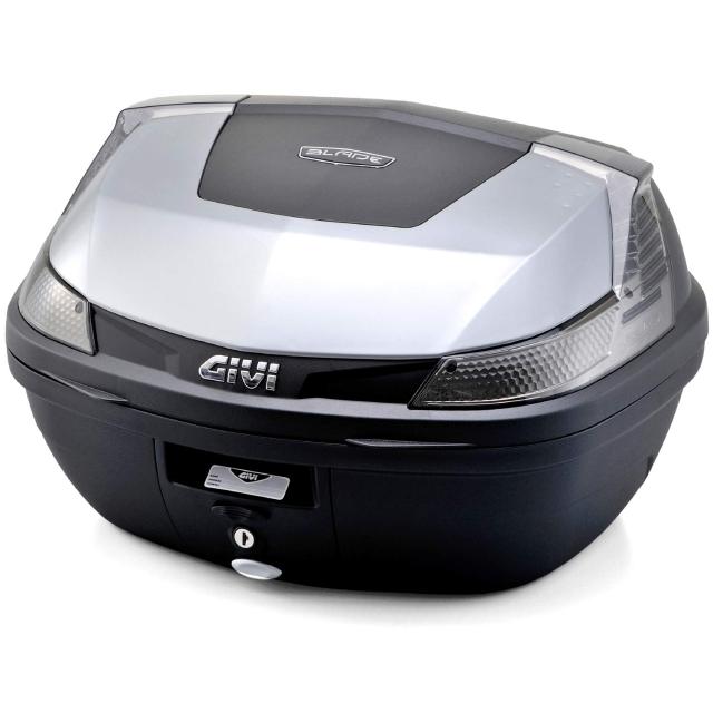 GIVI(ジビ) バイク用 リアボックス モノロック 47L BLADEシリーズ B47NTMLG730 シルバー塗装 スモークレンズ 94832