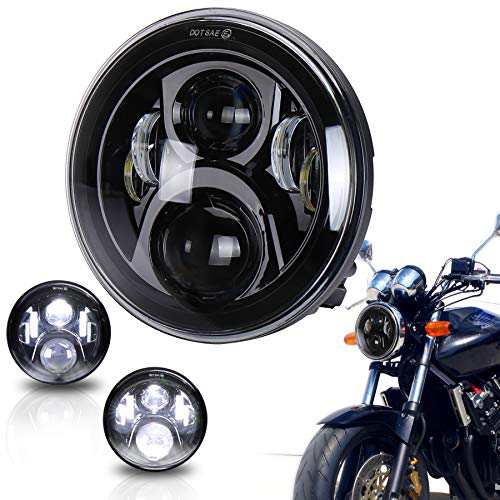MOVOTOR ホンダバイクCB1100ヘッドライト 本田CBシリーズ用７インチLEDライト CB1300SFに対応 Hi/Loビーム ブラック 1個の通販は