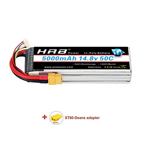 HRB 4S 14.8v 5000mAh 50Cリポバッテリーは、RC飛行機、RCヘリコプター、RCカー/トラック、RCボート用のXT60コネクタを搭載 （XT60-T）の通販は 9,599円