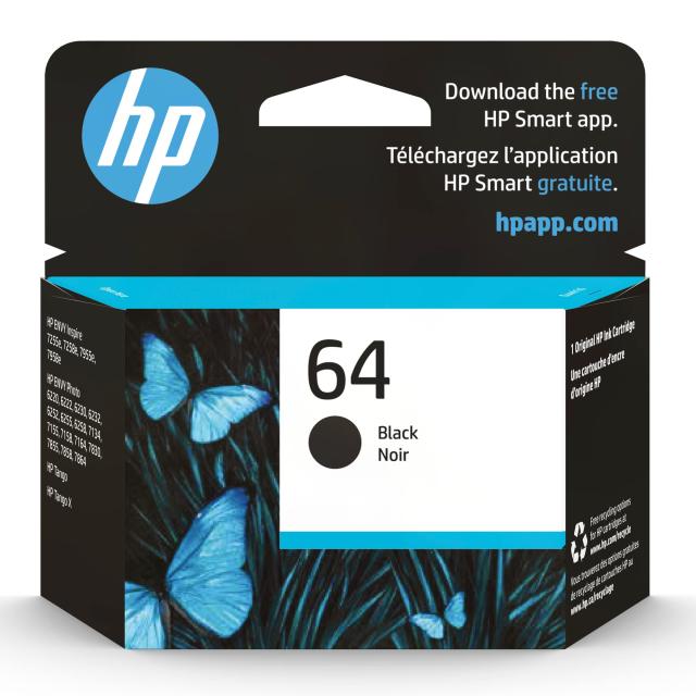 HP (エイチピー) 64 インクカートリッジ | ブラック | N9J90AN