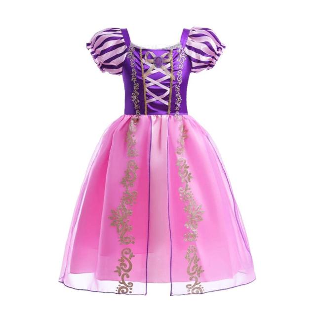 [Dressy Daisy] 幼児 女の子 ラプンツェル コスプレ 髪長姫 コスチューム スカート 子供 プリンセス ドレス ハロウィン 仮装 紫 サイズ 7