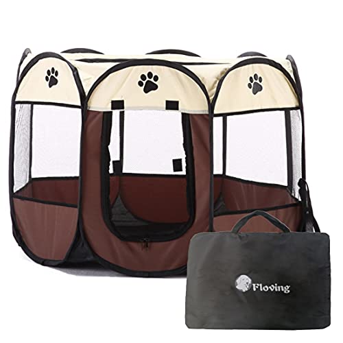 Floving 八角形ペット 折りたたみサークル 猫 サークル プレイサークル ペットテント 犬 ゲージ 折りたたみ ペットハウス ペット用ケージ 5,825円