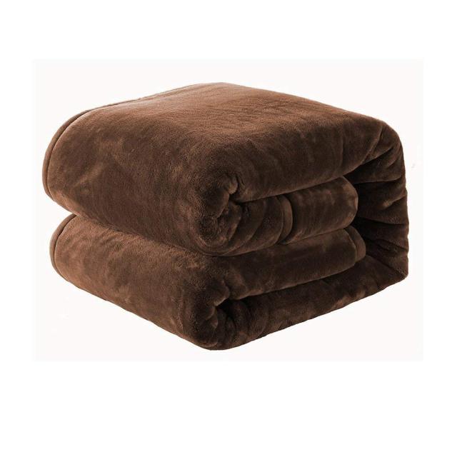 NEWSHONE 毛布 シングル 厚手 二枚合わせ あったか なめらかな ふわふわ 中わた入り 襟付き 軽い もうふ 1.9kg 冬用 マイクロファイバー