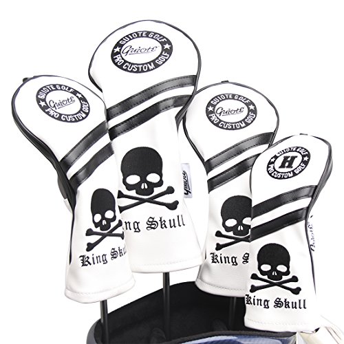 Guiote ゴルフヘッドカバー Golf head covers クラブヘッドカバー ウッドカバー ドライバー 新デザイン 交換可能な番号タグ付き（#2.#3.#