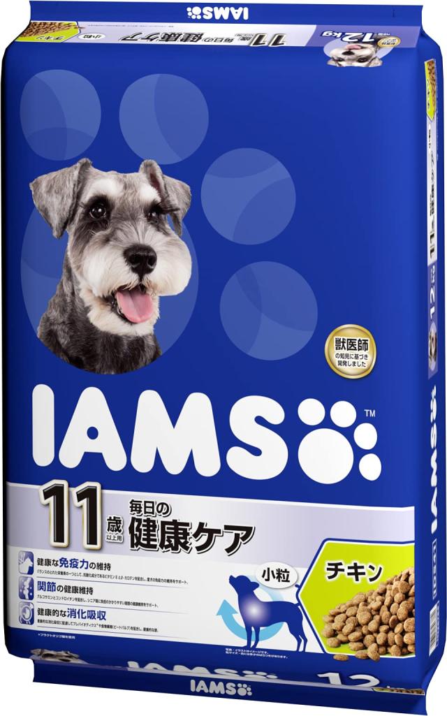 アイムス (IAMS) アイムス 11歳以上用 毎日の健康ケア 小粒 ドッグフード チキン シニア犬用 12kg