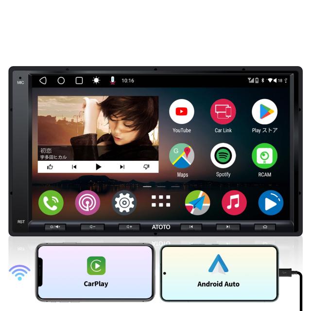 ATOTO A6 PF Androidカーナビ，ダブルDINカーステレオ