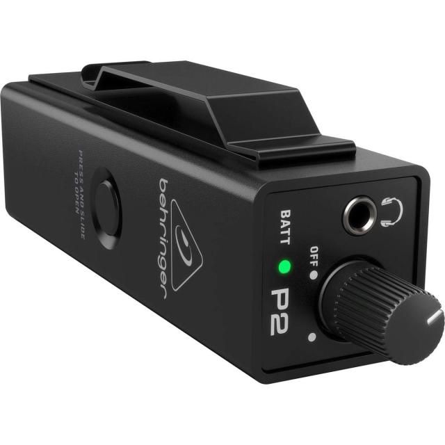 BEHRINGER ベリンガー ヘッドホンアンプ 電池駆動 インイヤー P2 ブラック BEHRINGER POWERPLAY P2