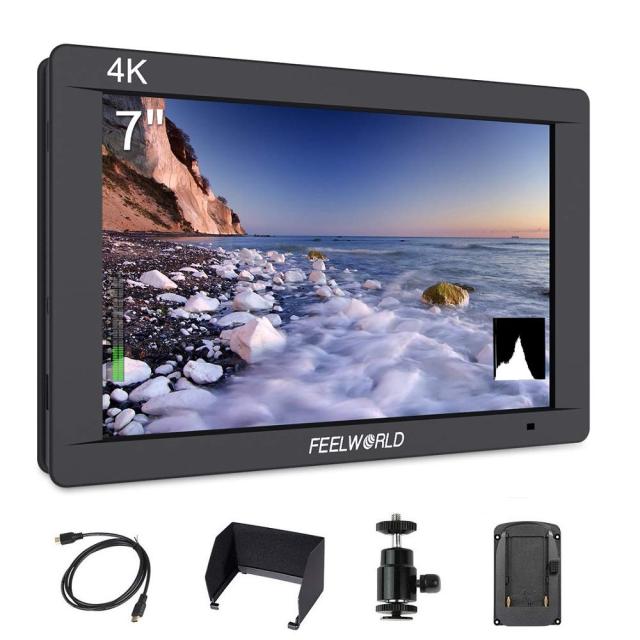 FEELWORLD FW703 ビデオカメラ用モニター 7インチ超薄型 HD 1920x1200 3G-SDI 4K HDMI 出力/入力 日本語設定 オンカメラ フィールドモニ