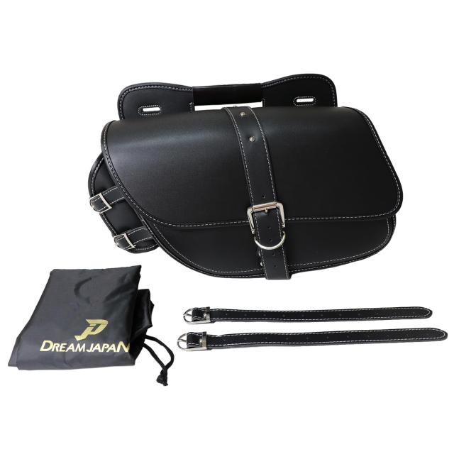 バイク サイドバッグ 大容量14L 多機能 防水 ドリンクホルダー レインカバー 簡易ロック付き 配線穴あり 左側/ドラッグスター/スポーツスの通販は 8,301円