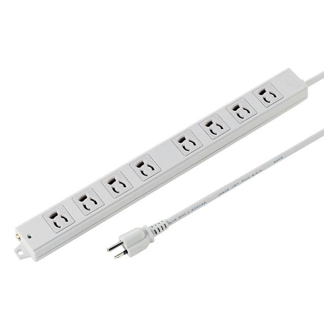 サンワサプライ 工事物件タップ 8個口・3P TAP-K8-10 10m