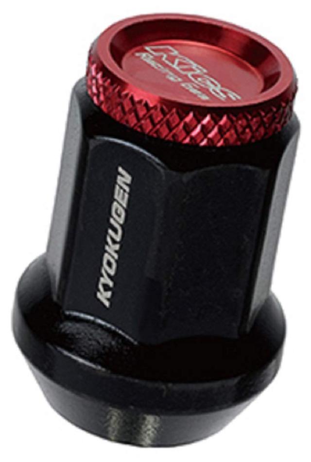 KYO-EI (協永産業) 極限 貫通ナット アルミキャップ付き M12XP1.25 20 レッド 20個入 HP3KR