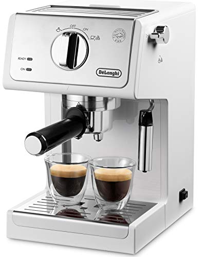 De’Longhi (デロンギ) エスプレッソメーカー ECP3220J-W カプチーノ ラテアート エスプレッソマシン ロングカップ対応(12cmまで) 簡単メ