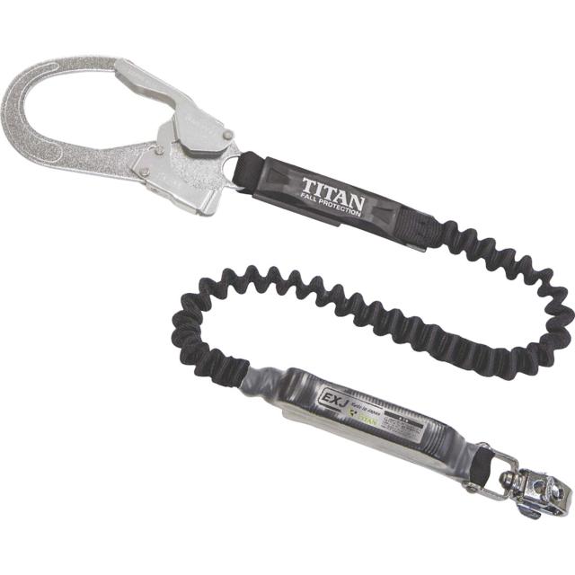 タイタン(TITAN) 新規格 墜落制止用器具 EXJシングル 黒 EXJハーネス用ランヤード HL-EB