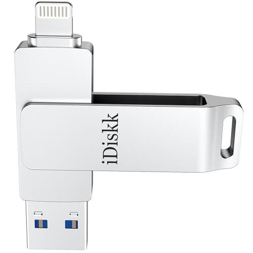 Apple mfi認証 iDiskk 256GB iPhone USBメモリ 外付けフラッシュドライブ usbディスク アイフォン用ハードドライブ lightningコネクタ搭