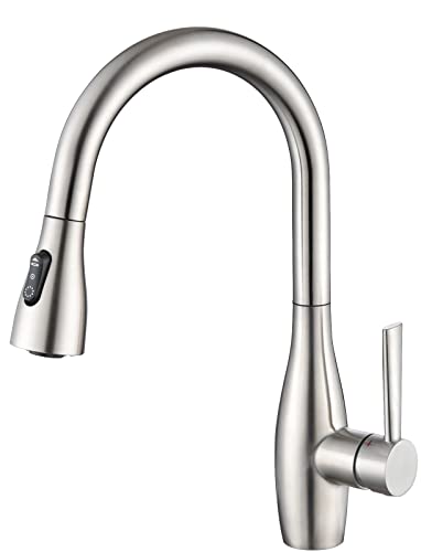 CREA キッチン蛇口 ホース引出し式水栓 キッチン混合水栓 シングルレバー キッチン 蛇口 シャワー 3wayの吐水式 泡沫水流 シャワー 強力