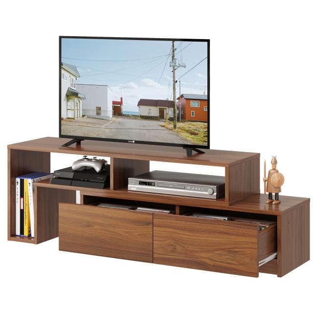 WLIVE テレビ台 テレビボード ローボード 伸縮 角度自由 コーナー 左右レイアウト 42 32インチ 省スペース 引き出し 収納 耐荷重60kg 北