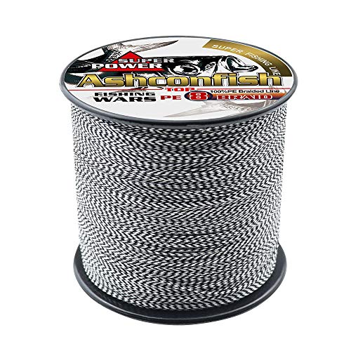 Ashconfish PEライン 8編 釣り糸 1000m 超強力 高感度 耐磨耗 低伸度 釣りライン 釣糸 ブラック＆ホワイト