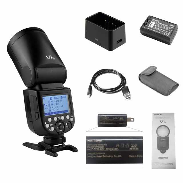 【Godox正規代理】GODOX V1F カメラフラッシュ ストロボ ラウンドヘッド 富士 富士フイルムX-Pro2 X-T20 X-T2 X-T1 GFX50S GFX50Rカメラの通販はその他家電