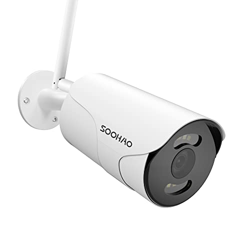 SOOHAO 増設用防犯カメラWifi 500万画素 ワイヤレス 単品 500万画素ワイヤレス防犯カメラセット増設用 双方向通話・カラー暗視・録音・録