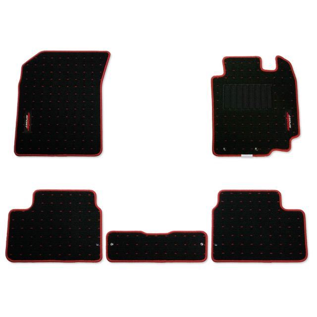 MONSTER SPORT フロアマット スイフトスポーツ[ZC32S]/スイフト[ZC72S/ZD72S]用 ブラック×レッド 894551-4850M