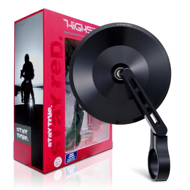 デイトナ(Daytona) HIGHSIDER(ハイサイダー) バイク用 バーエンドミラー 片側1本 角度調節機能付き 新保安基準適合 ECE規格クリア モンタ