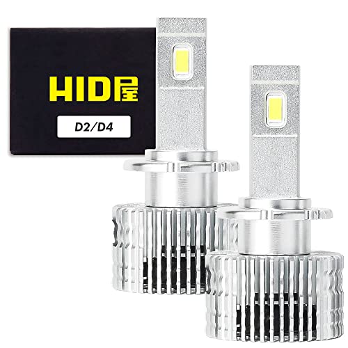 HID屋 D4S LED ヘッドライト 12200lm 爆光 6500k ホワイト 車検対応 加工不要 純正HIDを簡単LED化 Dシリーズ 2本1セット