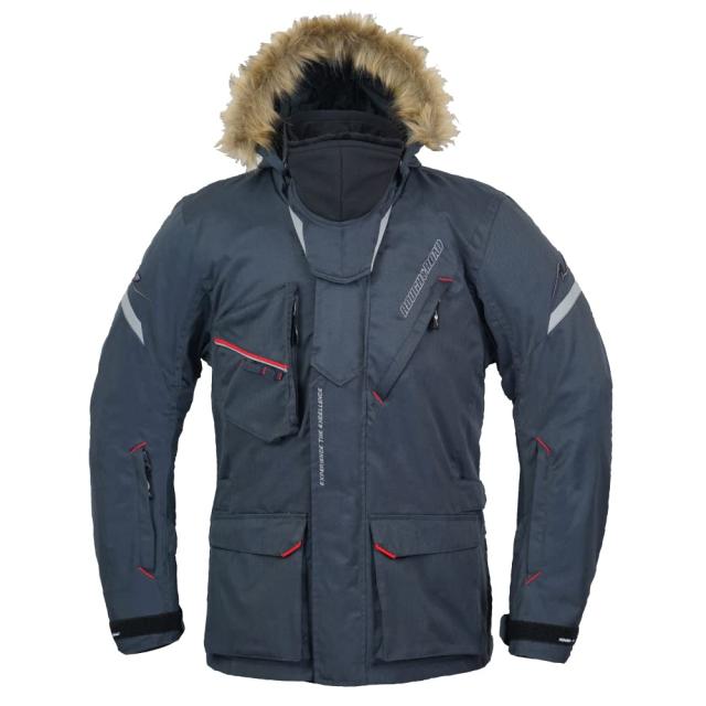 ラフアンドロード(ROUGH＆ROAD) ウォーターシールド プリマロフトポーラージャケット FP ヘリンボーンチャコール L RR7693HB-CH3の通販は