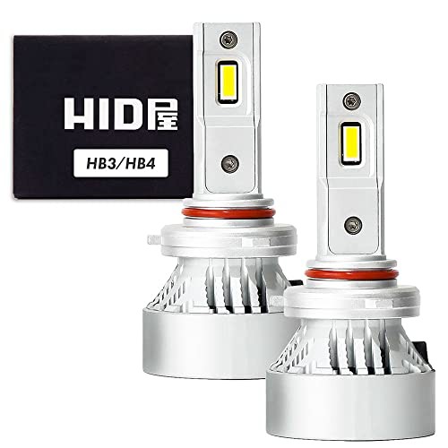 HID屋 HB3 HB4 LED ヘッドライト フォグランプ 50300cd(カンデラ) H10 HIR2 爆光 ホワイト 車検対応 12V 24V 2本1セット ハイビーム用 M