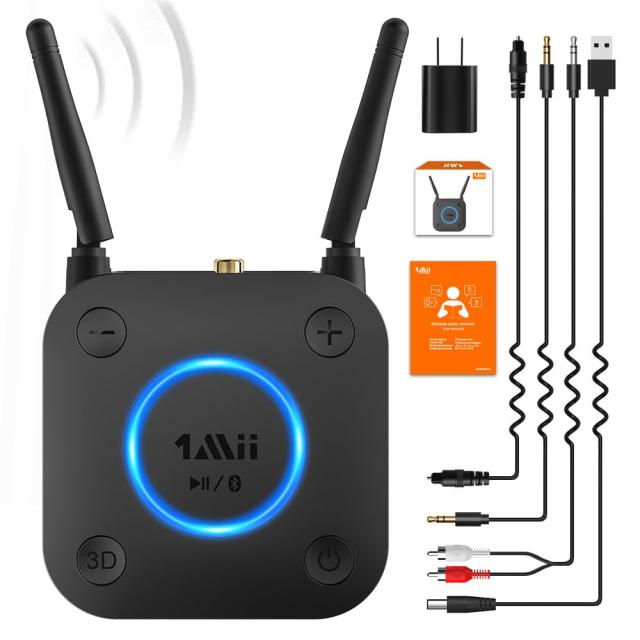 1Mii Bluetoothオーディオレシーバー 3.5mm/RCA/同軸/光デジタルブルートゥース 5.1レシーバー aptX HD/低遅延/apt-X/AAC/SBC HiFiBlueto