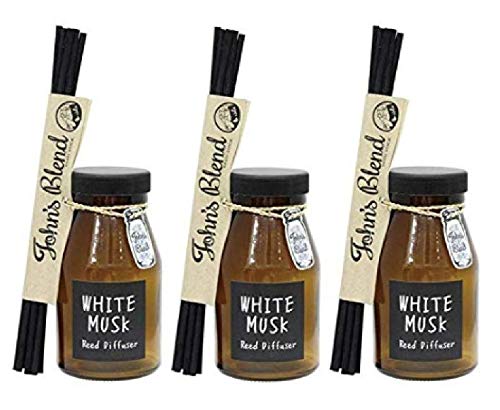 ジョンズブレンド 【3個セット】ノルコーポレーション ルームフレグランス リードディフューザー Johns Blend 140ml ホワイトムスク OA-J